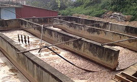 Bên trong nhà máy xử lý nước rỉ rác Xuân Sơn Ảnh: T.Q