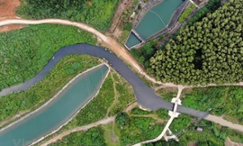 Nguồn nước sông Đà bị ô nhiễm - Ảnh: PV