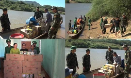 Bắt hơn 390 kg pháo lậu trên sông biên giới Sê