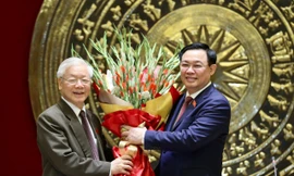 Đoàn Hà Nội chúc mừng Tổng Bí thư Nguyễn Phú Trọng hoàn thành nhiệm kỳ Chủ tịch nước