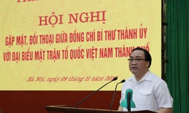 Bí thư Thành ủy Hà Nội Hoàng Trung Hải. Ảnh: HNM