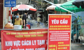 Có thể treo biển tại cửa nhà người phải cách ly khi về Hà Nội