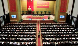 Toàn cảnh hội nghị toàn quốc ngành tổ chức xây dựng Đảng năm 2017