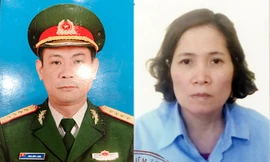 Đối tượng Hoa Hữu Long và vợ là Cao Thị Kim Loan. Ảnh: CAND