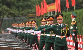 21 loạt đại bác chào đón Tổng Bí thư, Chủ tịch nước Trung Quốc Tập Cận Bình