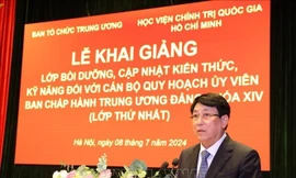 Bồi dưỡng, cập nhật kiến thức cho cán bộ quy hoạch Ủy viên Trung ương Đảng khóa XIV 