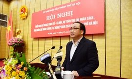 Bí thư Thành ủy Hoàng Trung Hải phát biểu tại hội nghị. Ảnh: KTĐT