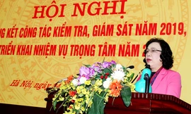 Phó Bí thư Thường trực Thành ủy Hà Nội Ngô Thị Thanh Hằng phát biểu tại hội nghị