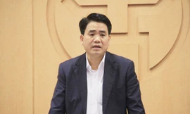 Chủ tịch UBND thành phố Hà Nội Nguyễn Đức Chung phát biểu tại cuộc họp