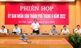 Phiên họp UBND thành phố Hà Nội tháng 6/2022. Ảnh: PV