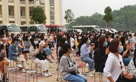 Những công dân hết hạn cách ly 14 ngày. Ảnh: PV