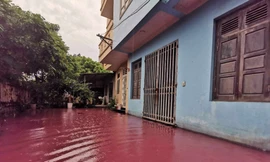 Hà Nội: Kiểm tra, xác minh hiện tượng 'nước màu đỏ lạ' tràn vào khu dân cư