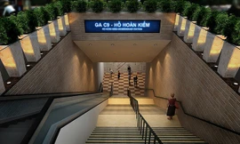 Phối cảnh nhà ga ngầm C9 - Hồ Hoàn Kiếm. 