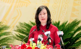 Bà Đào Hồng Lan, Phó Bí thư Thường trực Tỉnh ủy Bắc Ninh khóa XIX được giới thiệu để bầu làm Bí thư Tỉnh ủy Bắc Ninh nhiệm kỳ XX. Ảnh: Nguyễn Thắng