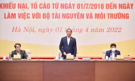 Đề nghị Bộ TN&MT báo cáo cụ thể việc nhận đơn thư, giải quyết khiếu nại, tố cáo