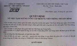 Bác tin 'Vinasat dừng cung cấp dịch vụ' cho DN Trung Quốc