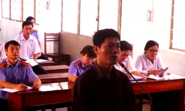 Bị cáo Hùng tại tòa