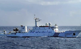 Tàu hải giám Trung Quốc tại vùng biển gần đảo tranh chấp với Nhật Bản. (Nguồn: AFP/TTXVN) 