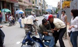 Ba xe ôm truy bắt cướp ngày đầu năm 
