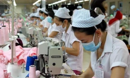 Doanh nghiệp nước ngoài quan tâm đầu tư vào ngành dệt may Việt Nam. (Ảnh: Mạnh Linh/TTXVN) 