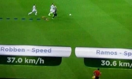 Robben bứt phá 37km/h trong trận gặp Tây Ban Nha