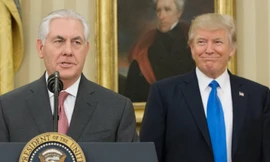 Nhiều thông tin cho hay Tổng thống Donald Trump và Ngoại trưởng Rex Tillerson đang trong tình trạng "cơm chẳng lành, canh chẳng ngọt". Ảnh: Getty