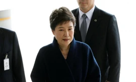 Cựu Tổng thống Park tại văn phòng công tố viên Seoul ngày 21/3 vừa qua.