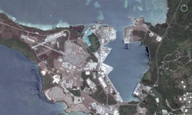 Một phần căn cứ quân sự của Mỹ trên đảo Guam.