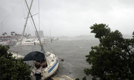 Bão lớn khiến mực nước biển ở Florida tăng lên tới 4,6m. Ảnh: Reuters