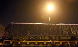 Bốn toa đầu tiên tàu đường sắt Cát Linh - Hà Đông về Hà Nội 