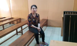 Nguyễn Thị Bình tại tòa ngày 20/2. Ảnh: Tân Châu