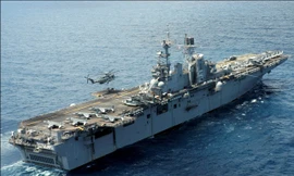 Tàu tấn công đổ bộ USS Bataan của Hải quân Mỹ. Ảnh minh họa