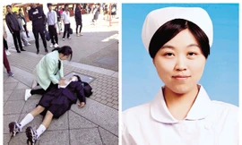 Nữ y tá tốt bụng giúp đỡ nữ sinh bị động kinh giữa khu du lịch.