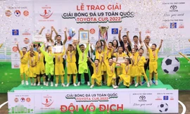 SLNA bảo vệ thành công chức vô địch giải U9 toàn quốc Toyota cup 2022
