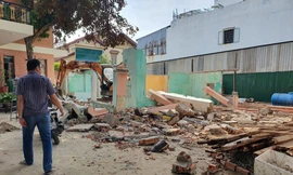 Hiện trường vụ việc khiến 1 người chết, 1 người bị thương.- ảnh N.N