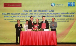 Tập đoàn Hoa Sen ký hợp tác chiến lược về năng lượng sạch với đối tác Singapore