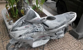 Xe Air Blade phát nổ lớn, bốc cháy dữ dội