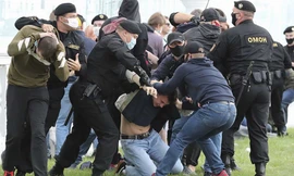 Biểu tình nổ ra trên khắp Belarus trước thềm cuộc bầu cử ngày 9/8 ảnh: Tass