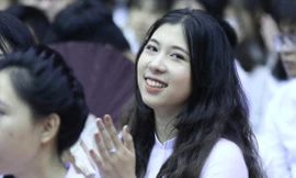 Sinh viên ĐH Sư phạm Hà Nội trong lễ khai giảng năm học 2019-2020 Ảnh: Như Ý 