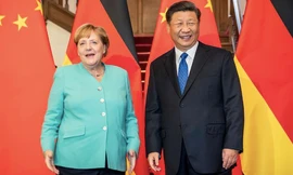 Thủ tướng Đức Angela Merkel trong cuộc gặp Chủ tịch Trung Quốc Tập Cận Bình hồi năm 2019 ảnh: CNN 