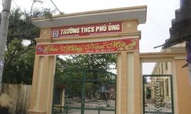 Trường THCS Phù Ủng, nơi xảy ra sự việc đáng tiếc 
