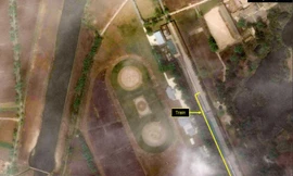 Hình ảnh chụp từ vệ tinh được cho là đoàn tàu của ông Kim ở Wonsan (38 North) ảnh: Reuters 