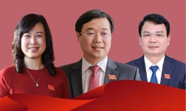 Từ trái qua, Bí thư Tỉnh ủy Bắc Ninh, Đồng Tháp và Lào Cai 