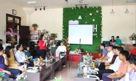 Chương trình Cà phê khởi nghiệp thu hút sự quan tâm của nhiều bạn trẻ tỉnh Bắc Ninh Ảnh: N.T 