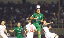 HAGL nhận trận thua đầu tiên ở LS V-League 2021 ảnh: Hữu Phạm 