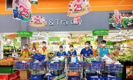 “Đội áo xanh” đi chợ giúp người dân mùa dịch