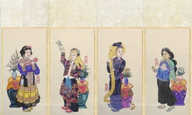 Mang vũ trụ Disney vào tranh dân gian Việt