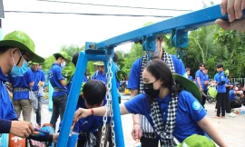 Sinh viên tình nguyện Lào – Campuchia tham gia hoạt động ‘Mùa Hè Xanh’ tại huyện Nhà Bè (TP. HCM)