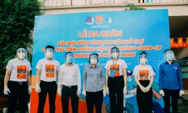 Ra quân "Đội hình thanh niên tình nguyện hỗ trợ công tác tiêm vắc xin phòng COVID-19" 