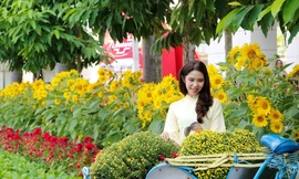 Hai điểm Hội hoa Xuân thu hút rất đông bạn trẻ đến 'check-in' ngay ngày đầu khai mạc